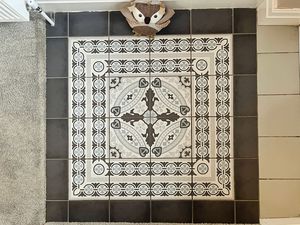 Mosaic tiled floor- click for photo gallery
